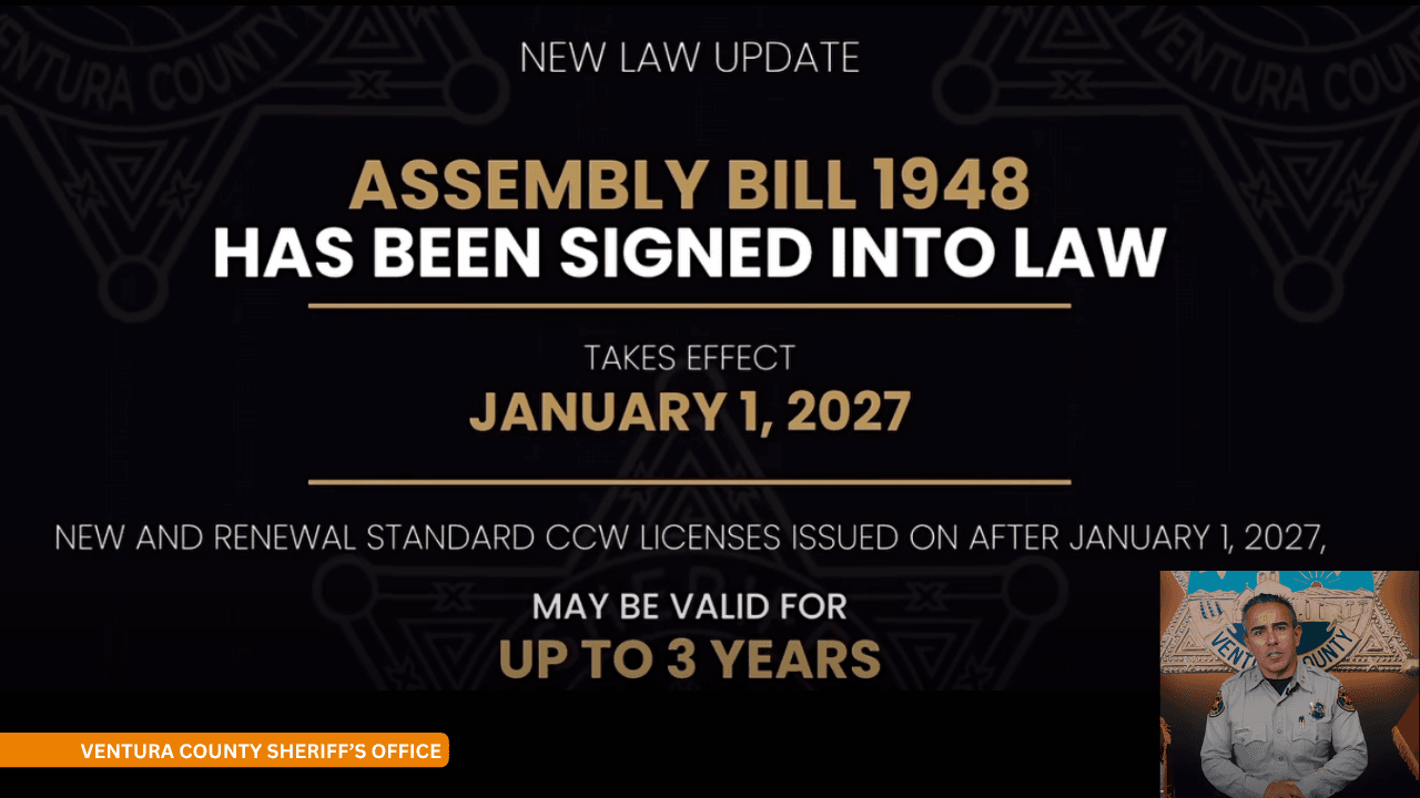 California Firearms Law Updates & Ventura County Enforcement Action Summary