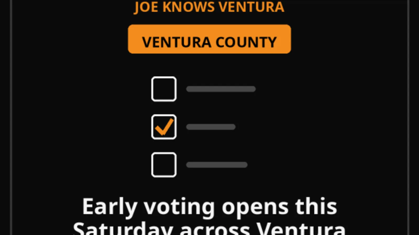 Early Voting Opens Saturday Across Ventura County